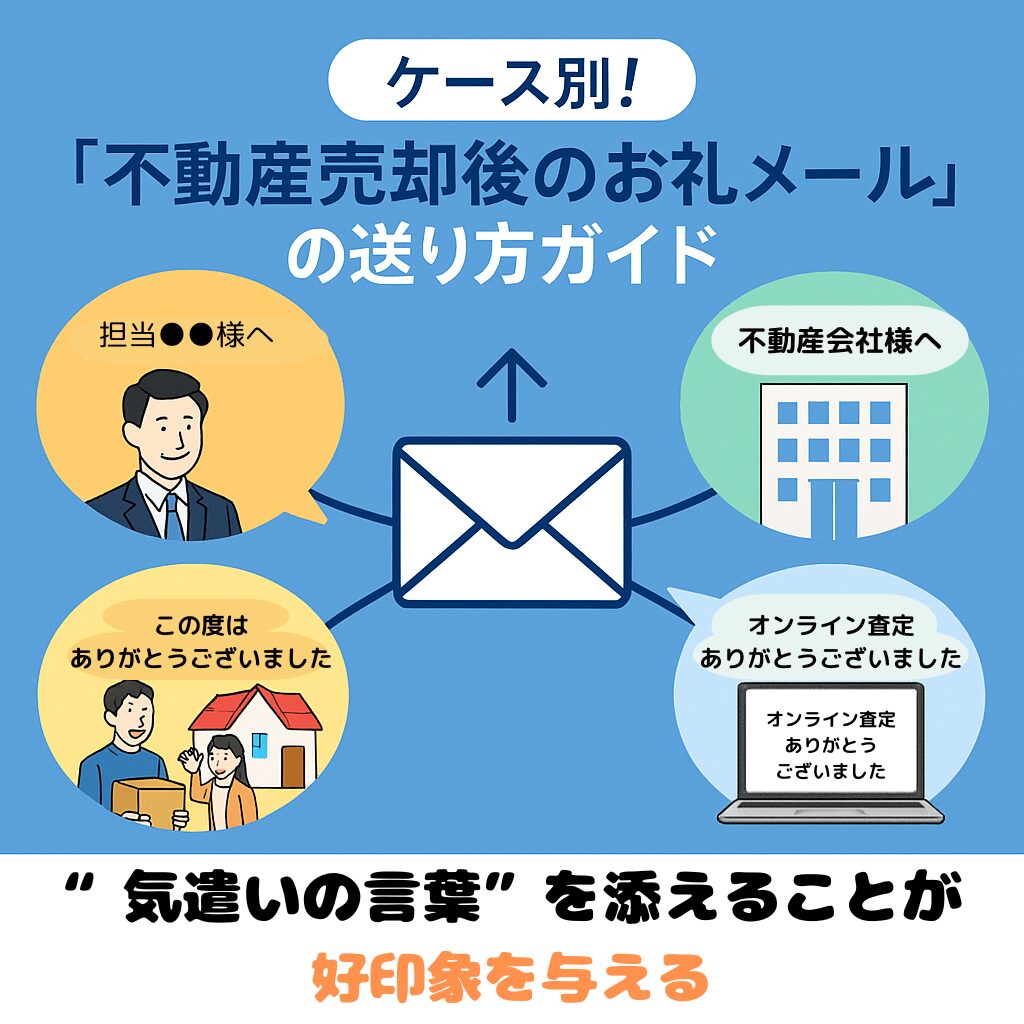 ケース別！「不動産売却後のお礼メール」の送り方ガイド