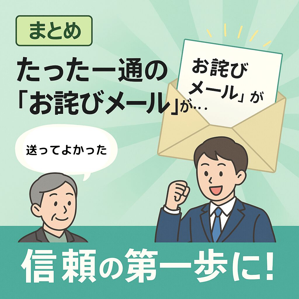 【まとめ】 たった一通の「お詫びメール」が信頼の第一歩!