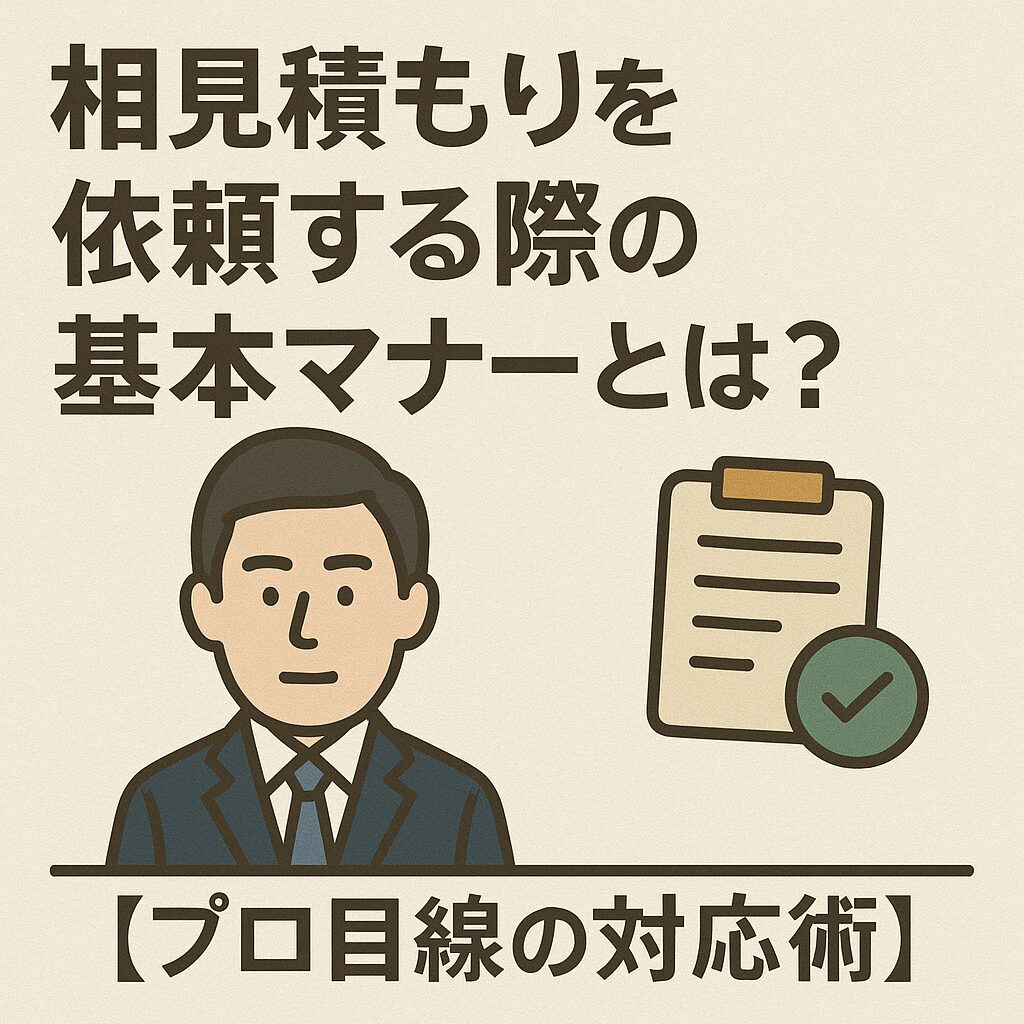 相見積もりを依頼する際の基本マナーとは?【プロ目線の対応術】