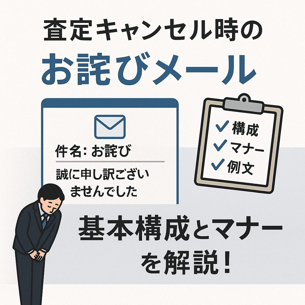 不動産査定キャンセル時の「お詫びメール」基本構成とマナー