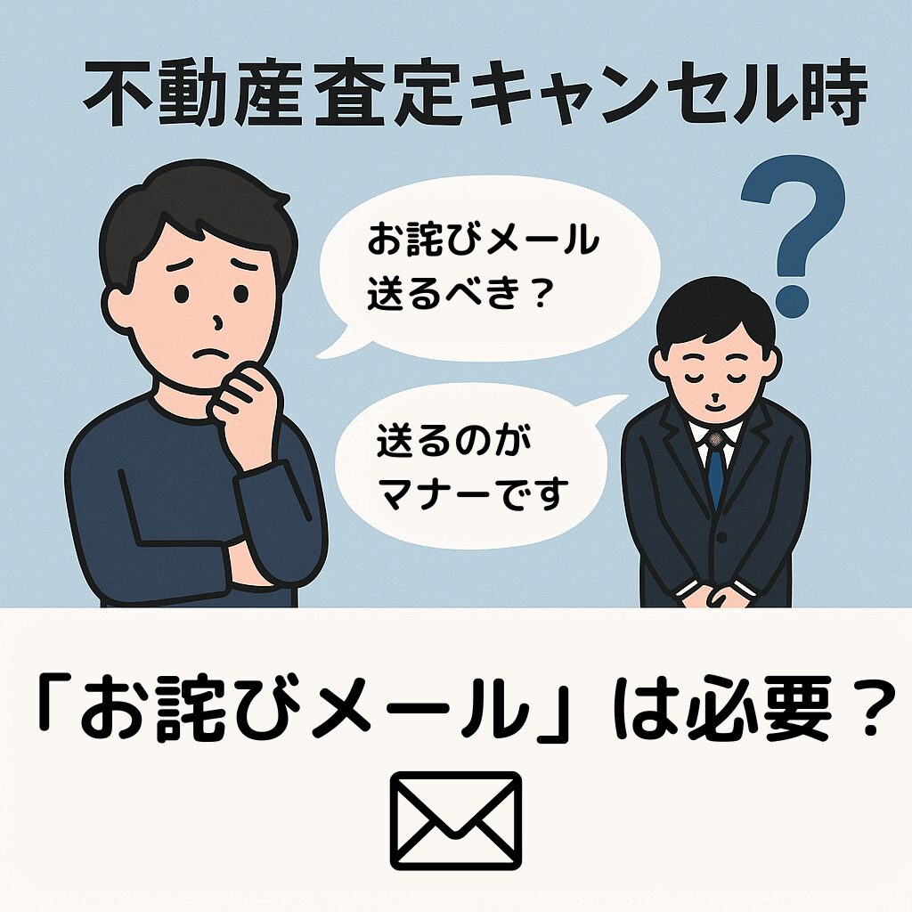 不動産査定キャンセル時に「お詫びメール」は必要?